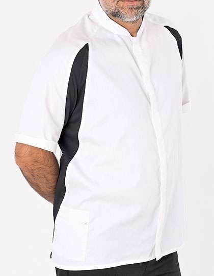 Le Chef Kochjacke mit Reißverschlusstasche, Weiß, White/Black XS, LF128