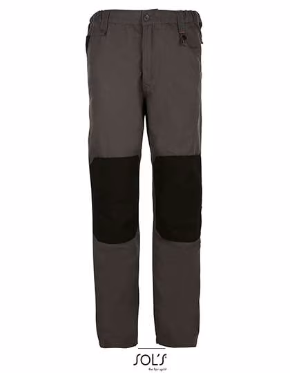 SOL'S Workwear Trousers with Tool Pocket and Knee Pad Openings, Dark Grey (Solid)/Black XXS (38), LP01560