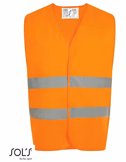 SOL´S Neon Orange Sicherheitsweste mit Reflektoren, Neon Yellow S/M (1), LP01691