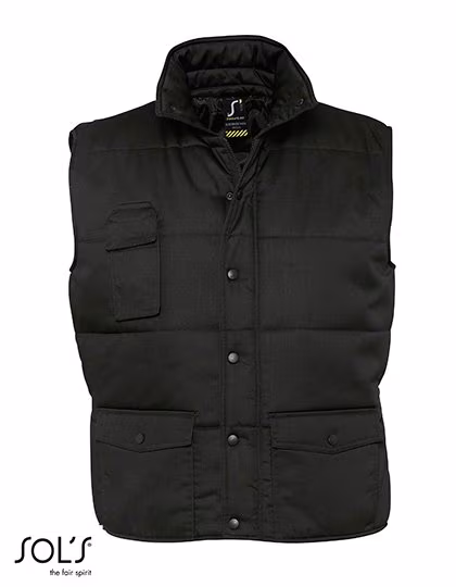 SOL'S Bodywarmer Equinox Pro, Polyester-Cotton Blend, Black S, LP80503