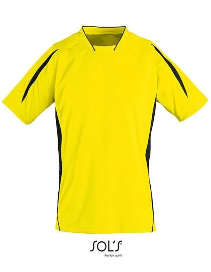 SOL´S Kurzärmliges Sportshirt Maracana 2 mit Mesh, Lemon/Black XL, LT01638