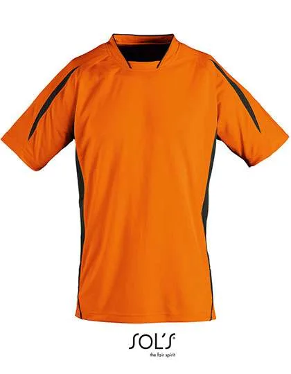SOL´S Kurzärmliges Sportshirt Maracana 2 mit Mesh, Orange/Black XXL, LT01638