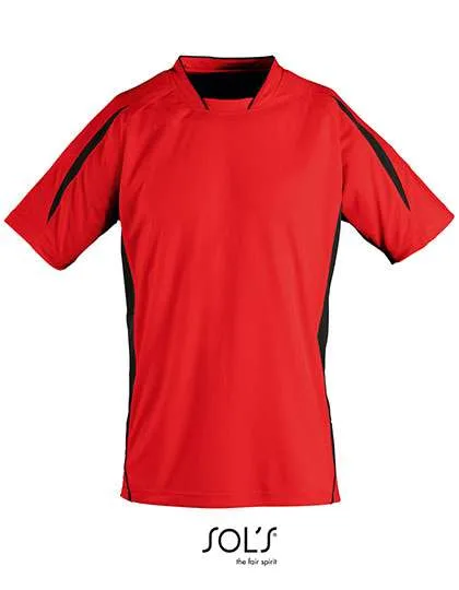 SOL´S Kurzärmliges Sportshirt Maracana 2 mit Mesh, Red/Black XXL, LT01638