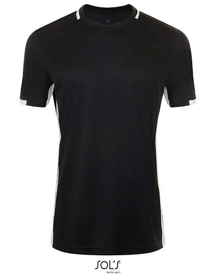SOL´S Kurzarm V-Neck T-Shirt mit Kontrast-Kragen, Black/White XL, LT01717