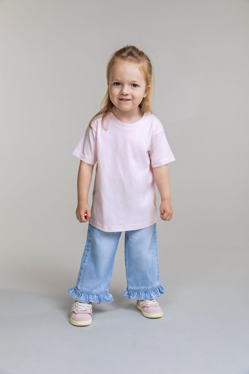 Larkwood Baby-Kinder T-Shirt aus Baumwolle, White 6/12 Monate, LW020