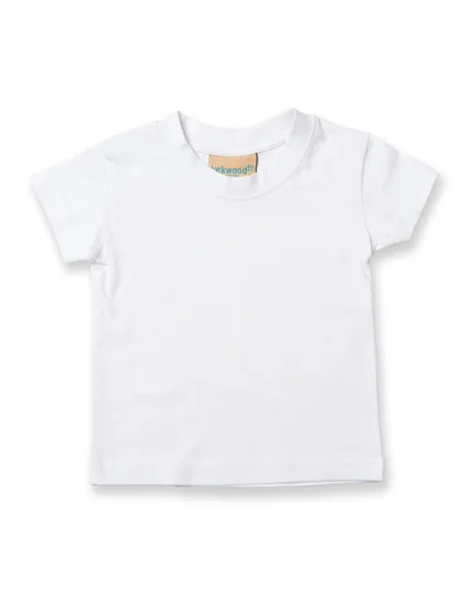Larkwood Baby-Kinder T-Shirt aus Baumwolle, White 12/18 Monate, LW020
