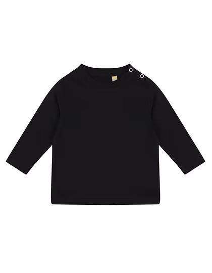 Larkwood T-shirt manches longues avec boutons-pression pour enfants, Red 0/6 Monate, LW021