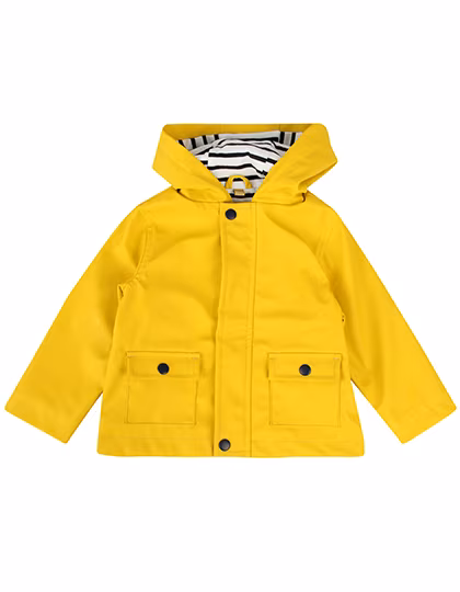 Larkwood Giacca da Pioggia Idrorepellente per Bambini con Fodera, Yellow 12/18 Monate, LW035