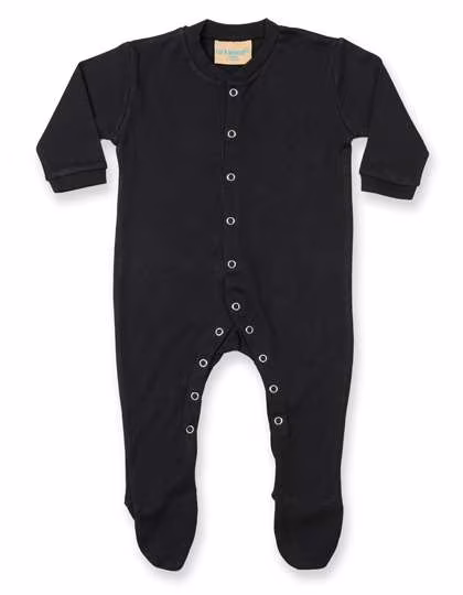 Larkwood Pigiama a Maniche Lunghe in 100% Cotone, Black 6/12 Monate, LW050