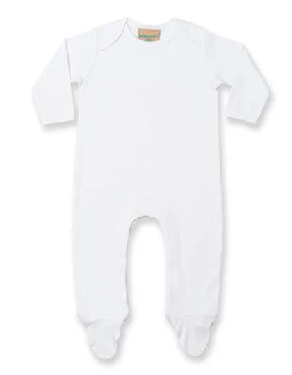 Larkwood Langarm Schlafanzug mit Kontrastdetails, White/White 0/3 Monate, LW053