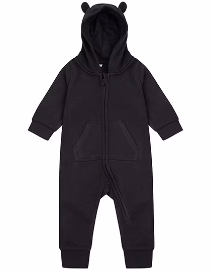 Larkwood Tutina in Pile per Bambini Piccoli con Cappuccio, Navy 6/12 Monate, LW070