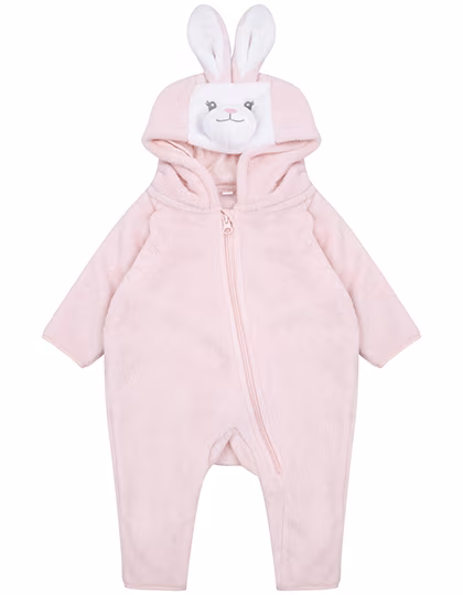 Larkwood Tutina Coniglietto con Cappuccio e Zip, White 12/18 Monate, LW073