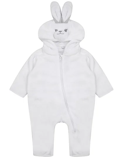 Larkwood Bunny Onesie with Hood and Zip, White 12/18 Monate, LW073