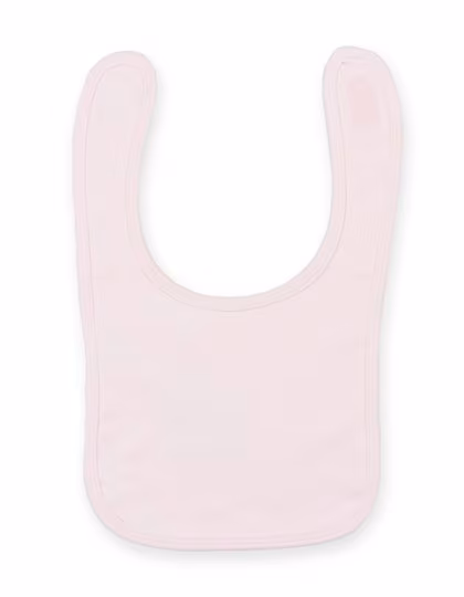 Larkwood Doppellagiges Baby-Lätzchen mit Klettverschluss, Pale Pink One Size, LW082