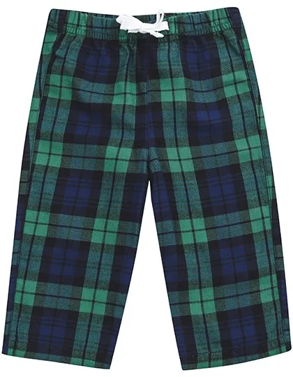 Larkwood Baby Tartan Trousers made of Cotton Flannel, Navy-Green Check 0/6 Monate, LW083