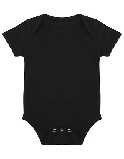 Larkwood Kurzarm-Bodysuit aus Baumwolle mit Druckknöpfen, Black 0/3 Monate, LW500