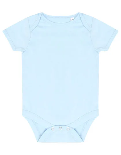 Larkwood Kurzarm-Bodysuit aus Baumwolle mit Druckknöpfen, Pale Blue 0/3 Monate, LW500