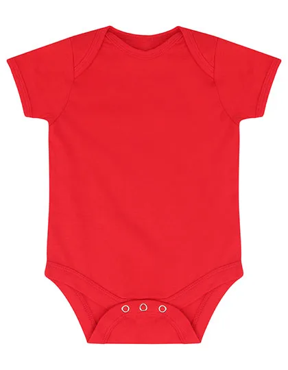 Larkwood Kurzarm-Bodysuit aus Baumwolle mit Druckknöpfen, Red 12/18 Monate, LW500