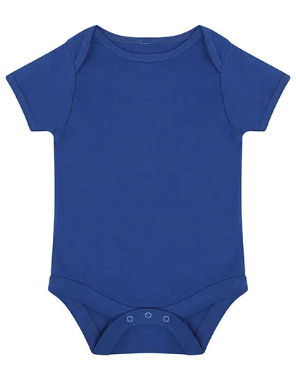 Larkwood Kurzarm-Bodysuit aus Baumwolle mit Druckknöpfen, Royal 0/3 Monate, LW500