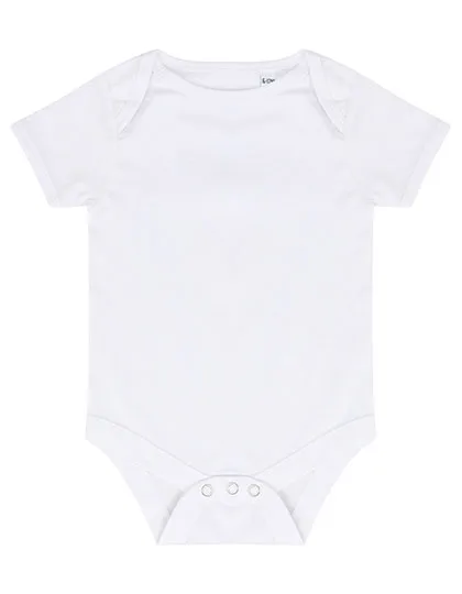 Larkwood Kurzarm-Bodysuit aus Baumwolle mit Druckknöpfen, White 3/6 Monate, LW500