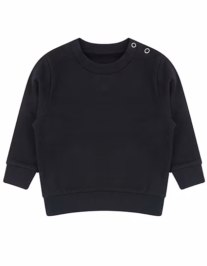 Larkwood Sustainable Kids Sweatshirt with V-Neck, Black 0/6 Monate, LW800