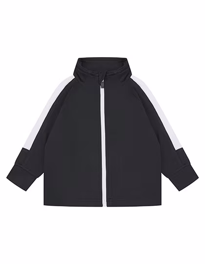 Larkwood Track Jacket with Contrast Zip for Kids, Black/White 0/6 Monate, LW820