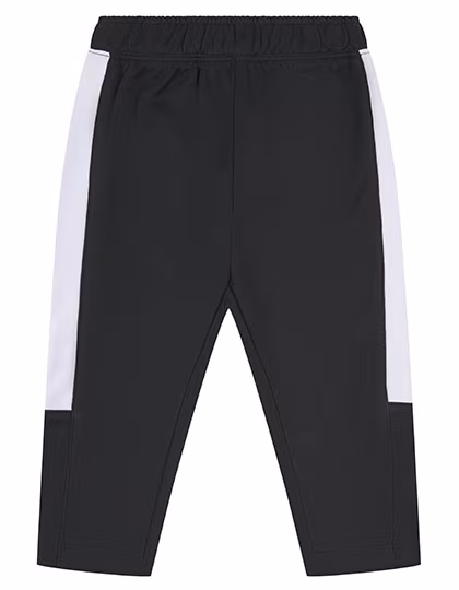Larkwood Track Bottoms with Contrast Panels for Kids, Black/White 0/6 Monate, LW830