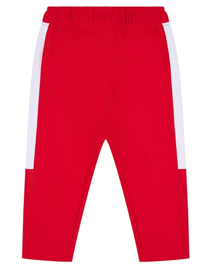 Larkwood Track Bottoms mit Kontrasteinsätzen für Kinder, Red/White 24/36 Monate, LW830