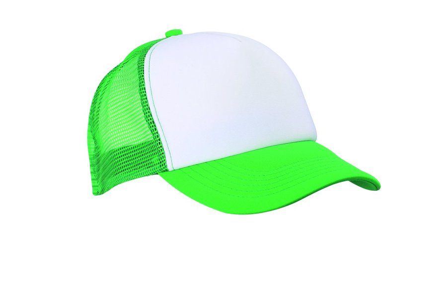 Myrtle beach 5-Panel Polyester Mesh Cap mit Klickverschluss, Black One Size, MB070