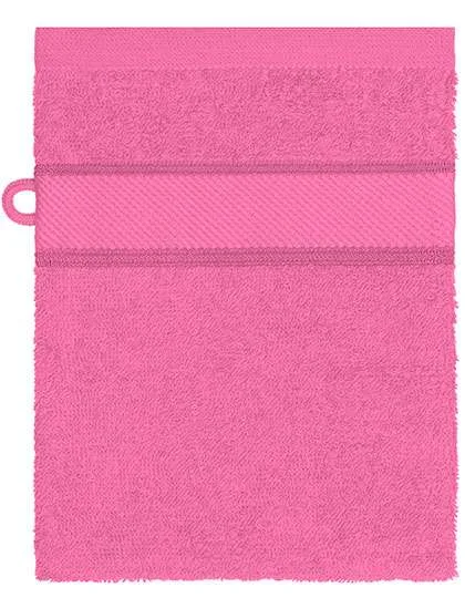 Myrtle beach Guanto da Bagno in Flanella in Cotone Biologico, Fuchsia 15 x 21 cm, MB440