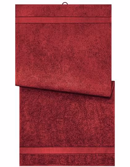 Myrtle Beach Handtuch aus Bio-Baumwolle, Orient Red 70 x 140 cm, MB443