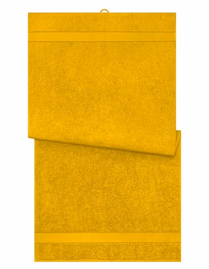 Myrtle Beach Handtuch aus Bio-Baumwolle, Yellow 70 x 140 cm, MB443