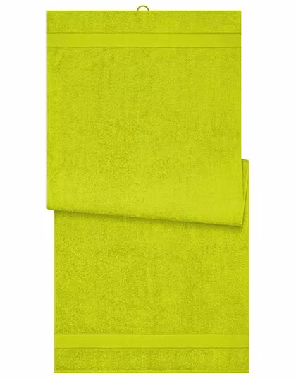 Myrtle Beach Sauna Sheet made of Organic Cotton, Acid Yellow 70 x 180 cm, MB444