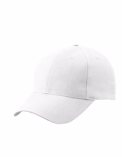 Myrtle Beach Gebürstete Baumwollcap 6-Panel, White One Size, MB6118