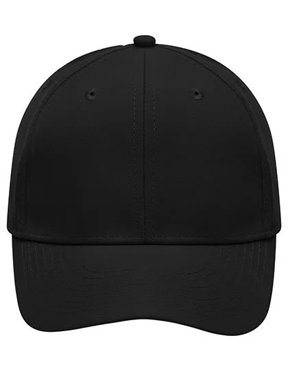 Myrtle beach 6-Panel Polyester Cap mit Velcro-Verschluss, Black One Size, MB6135