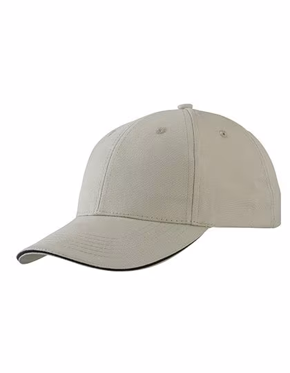 Myrtle beach Light Brushed Sandwich Cap aus Baumwolle, Red/White One Size, MB6541