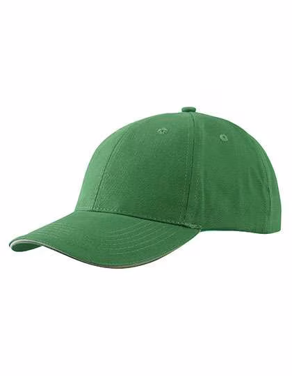 Myrtle beach Casquette sandwich légèrement brossée en Coton, Green/Beige One Size, MB6541