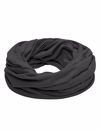 Myrtle beach Heather Loop Scarf made of Jersey Blend, Black Melange 75 x 80 cm, MB6578
