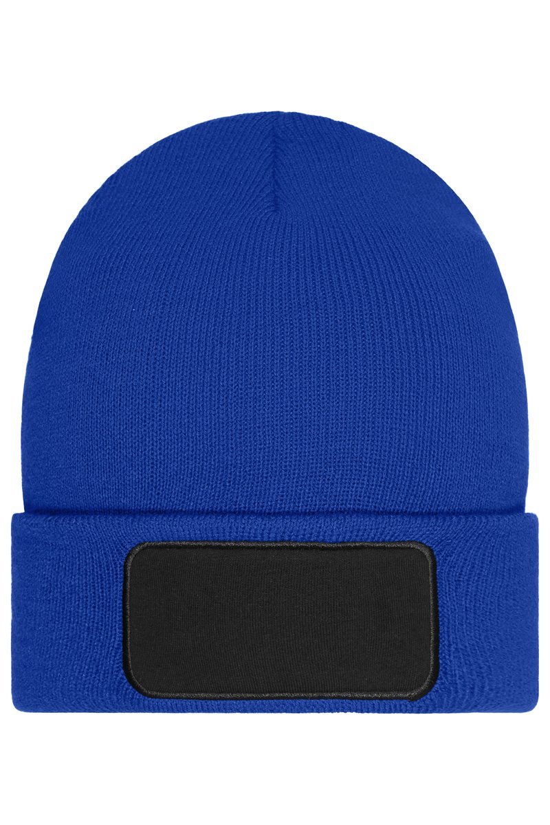 Myrtle beach Beanie mit Patch und Thinsulate-Futter, Black One Size, MB7407