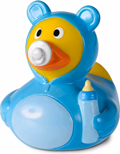 Mbw Schnabels® Quietsche-Ente Baby Pastellfarben, Light Blue 80 mm, MBW131138
