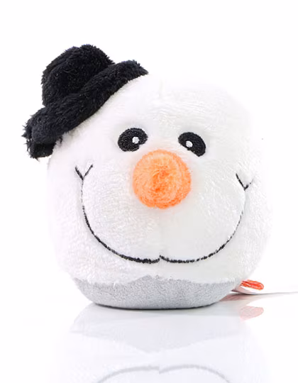 Mbw Schmoozies® Snowman with Microfibre Underside, White 7,5 cm, MBW161302