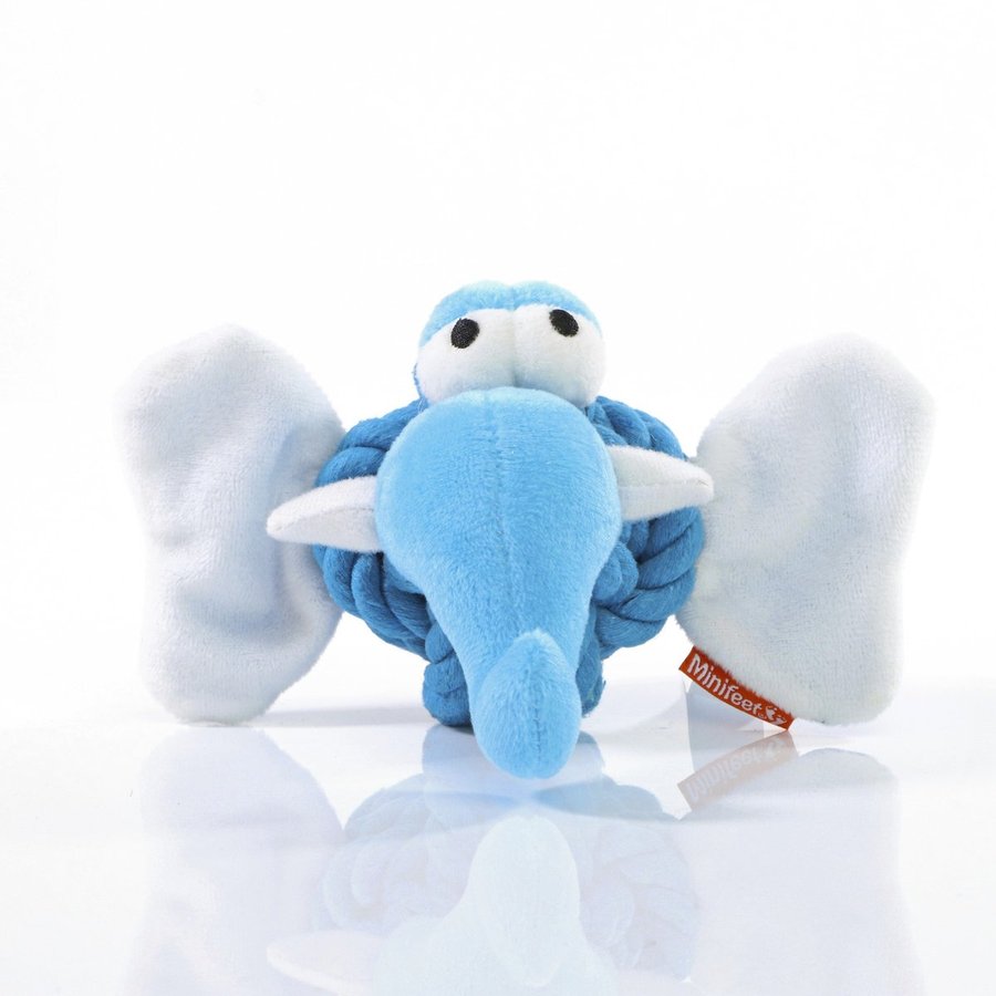 Mbw Gioco per cani elefante annodato in poliestere, Blue One Size, MBW170022