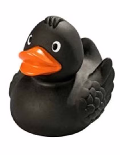 Mbw Schnabels® Squeaky Duck made of PVC, Black 75 mm, MBW31000