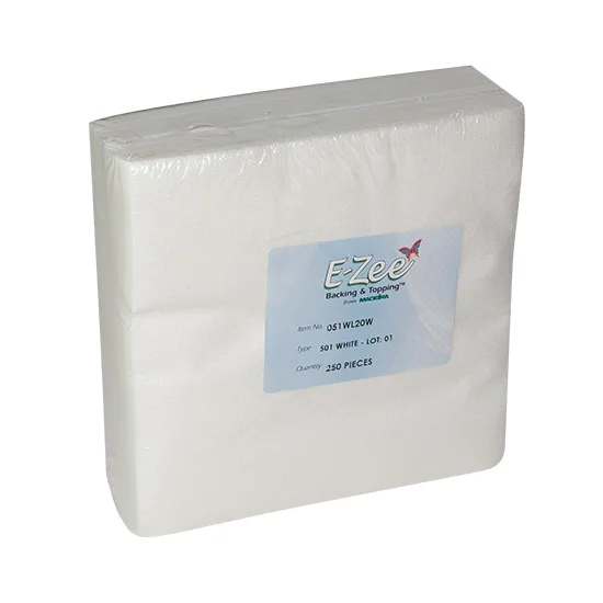 Madeira E-Zee Weblon Embroidery Backing 250 Pieces, White 20 x 20 cm, MD300