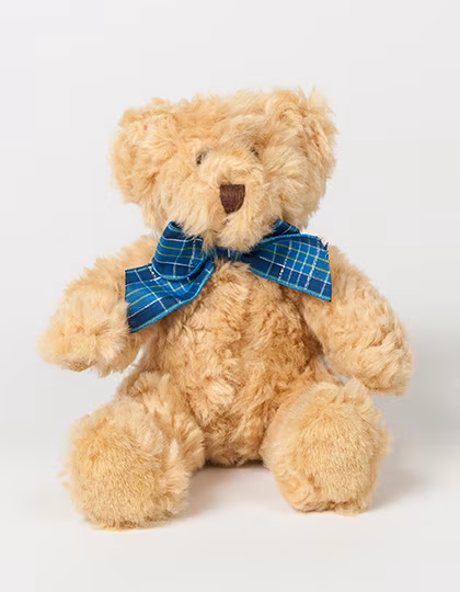 Mumbles Bracken Bear mit Tartan-Schleife, Light Brown S, MM01