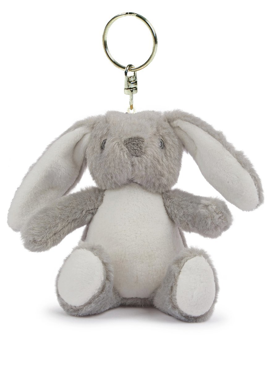 Mumbles Grau-rayéer Hasen-Porte-clés en polyester, Grey XS, MM23B