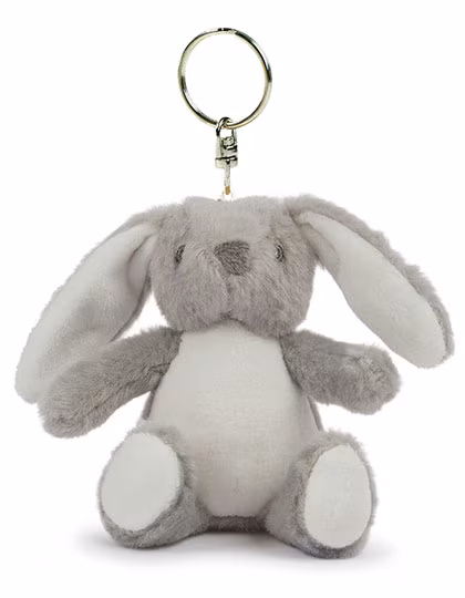 Mumbles Grey Striped Rabbit Keyring made of Polyester, Grey XS, MM23B