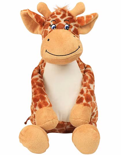 Kuscheltier Zippie Giraffe mit Reißverschluss