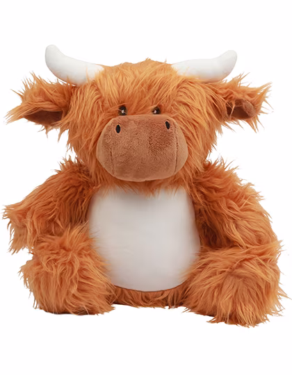 Zippie Highland Cow Plush Toy with Zip