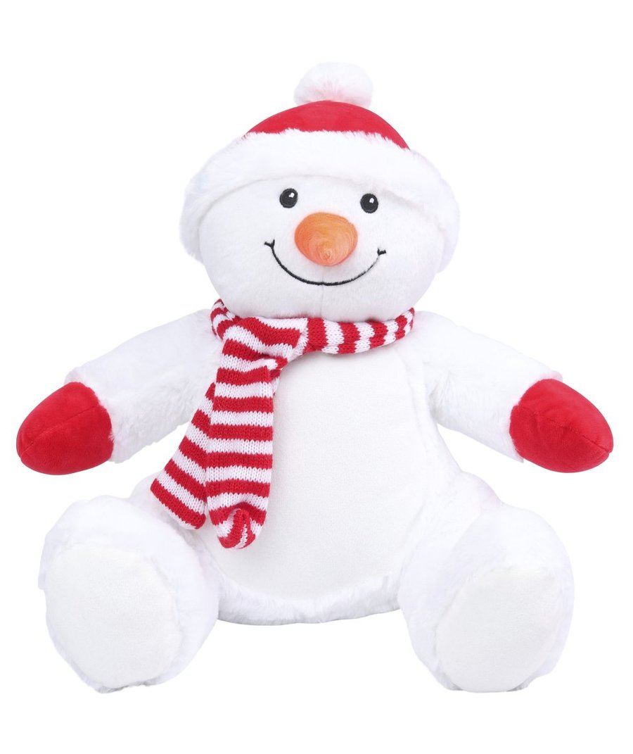 Mumbles Zippie Bonhomme de neige avec fermeture éclair, White L, MM567